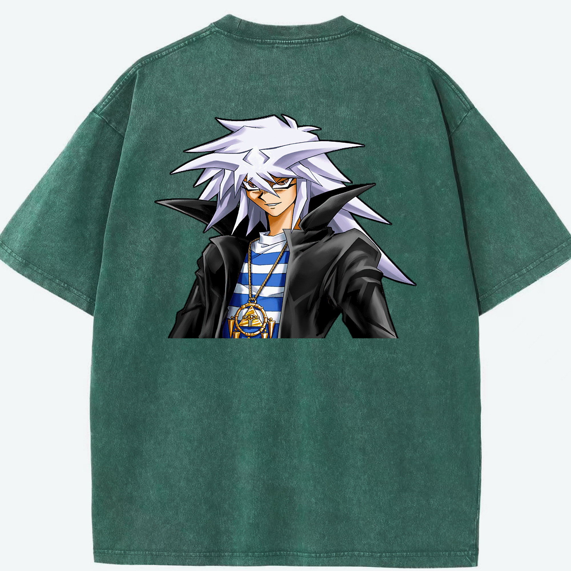 （画像用） 遊☆戯☆王 Yu-Gi-Oh! 綿100% ヴィンテージ風 半袖Tシャツ（背面プリント）